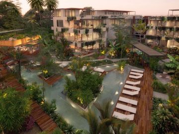 Departamento con alberca privada lock off, en Aldea Zama venta.