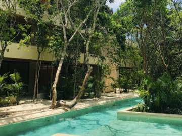 Departamento con alberca privada lock off, en Aldea Zama venta.