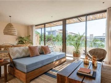 Departamento con alberca privada lock off, en Aldea Zama venta.