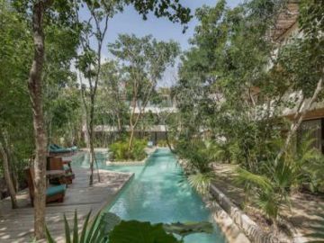 Departamento con alberca privada lock off, en Aldea Zama venta.