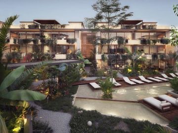 Departamento con alberca privada lock off, en Aldea Zama venta.