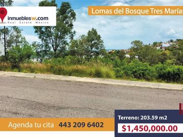 TERRENO EN VENTA EN LOMAS DEL BOSQUE TRES MARIAS, MORELIA