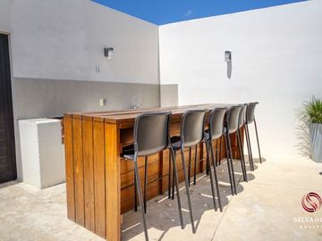 Departamento, 3 albercas, roof top con 6 jacuzzis, area de asador, terraza con b