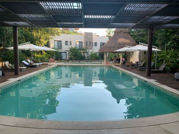 Departamento, 3 albercas, roof top con 6 jacuzzis, area de asador, terraza con b