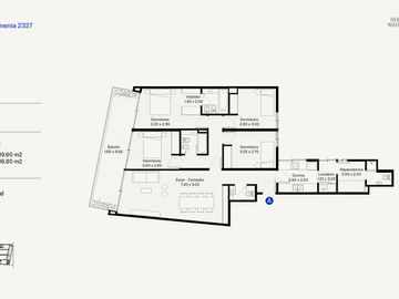 Departamento en Venta Palermo 2 ambientes, suite,  con balcón terraza y Toilette