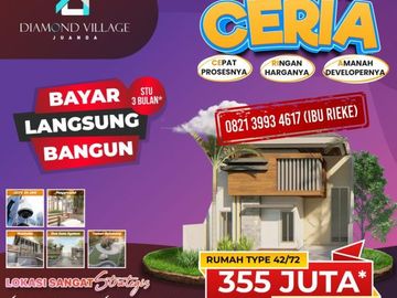 Harga Terjangkau, Call 08213993----,Rumah Sidoarjo Gedangan 355 Juta Diamond Village Juanda