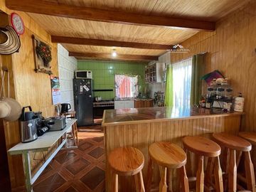 Parcela 5000 m2 con casa amoblada y tinaja en Curacautín
