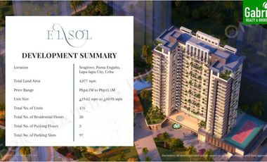 Pre-selling Condominium infront of Shangri-la Mactan, El Sol