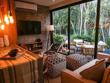Penthouse eco amigable, alberca con multiples areas comunes en exterior