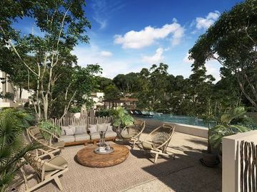 Penthouse de 3 recamaras con spa, gimnasio, club de niños, cerca de la playa en