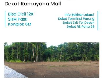 Tanah Kapling Bogor Dekat Jl. Serpong - Parung; Hanya 1 Jt-an