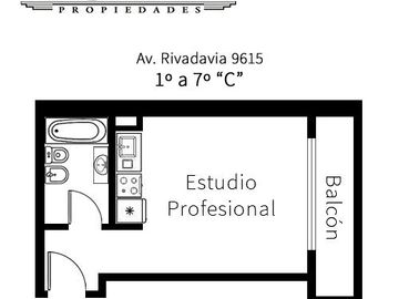 VENTA • VILLA LURO • AV. RIVADAVIA 9615 • MONOAMBIENTE • APTO PROFESIONAL • A ESTRENAR