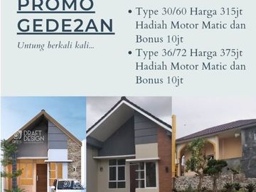 Rumah dijual dibogor beli rumah bonus motor dan potongan harga