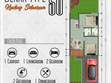 Rumah INDENT dengan lokasi yang strategis FREE INTERIOR