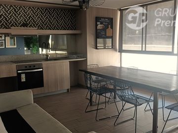 Depto 1D Amoblado con Balcón y Edificio Equipado