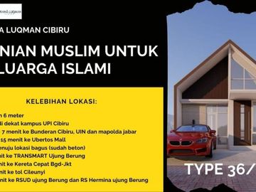 Cluster mewah cantik hunian islamic ala villa mewah sejuk dkt UIN CBRU