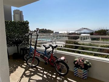 1 dorm. en suite. Vista al mar. Estac. Bodega. Concon