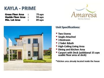 Amaresa Marilao Bulacan Single Attached House for Sale near Puregold Marilao and North Luzon expressway