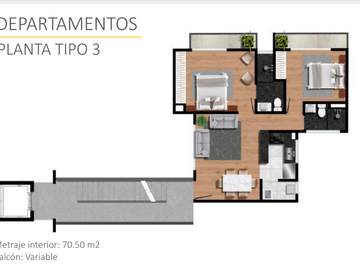 Departamento en Venta con terraza Vitta Bretaña Portales Benito Juárez