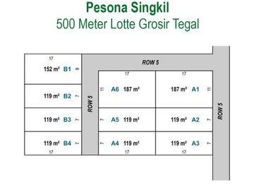 Kavling Barat Lotte Grosir Tegal, SHM Per-Unit: Harga Promo