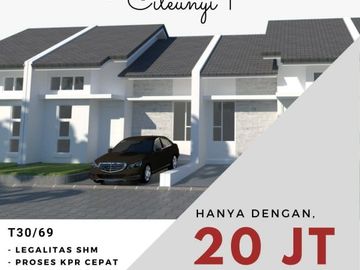 Rumah Asri dan Nyaman Minimalis di Cileunyi 5 mnt ke RS.AMC All in mulai 20 juta Angsuran Murah 2 jutaan.