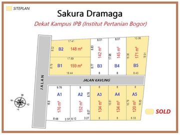 Kavling Murah 1 Jt-an, 3 km Kampus IPB, Cicil 12x Bunga 0%
