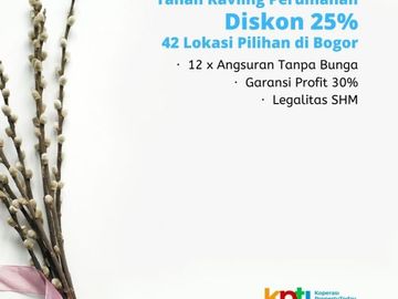 Kapling Tanah, Area Pemda Bogor, Cicil 12 X Non Bunga