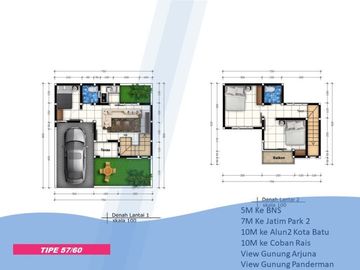 Rumah Villa Dijual Di Batu Malang Tipe 57 View Arjuna