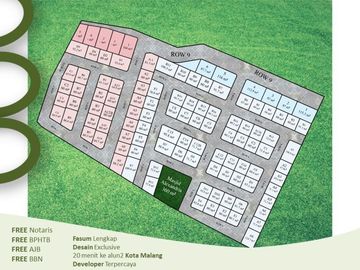 Posisi Hook Rumah Fasum Lengkap Free Biaya 2KT Tipe 25/107