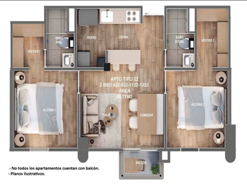 apartamento en arriendo en el salitre-teusaquillo. Cod A111711