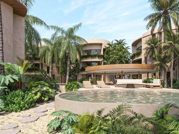 Departamento con alberca, terraza, cerca del mar, en pre-venta Yucatán