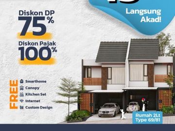Townhouse di Depok 2 lantai harga 1 Milyar an dekat akses tol