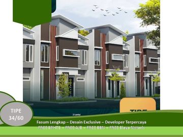 Jual Rumah Malang Tipe 34/60 Desain Exclusive Free Biaya-biaya