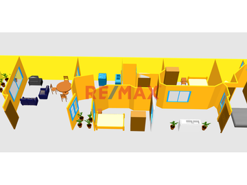 Área de terreno: 100 m2
Área construida: 78.08 m2
Área libre: 21.92 m2 
Medidas: 
Por el frente: 5 m
Por el fondo: 20 m
Consta de: 2 Hall,  1 sa