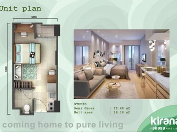 Apartemen Tipe Studio Harga Murah Lokasi Strategis di Kirana Akasa BSD City