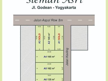 Kavling Jl. Godean-Yogyakarta Legalitas SHM Pecah
