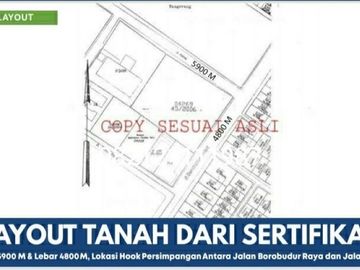 Tanah premium super strategis akses 2muka seluas 2994 m2 10menit dari pintu tol Karawaci