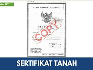 Tanah premium super strategis akses 2muka seluas 2994 m2 10menit dari pintu tol Karawaci