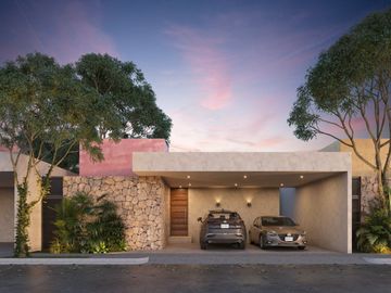Casa UNA PLANTA 3 recámaras y alberca en Cholul. |Fuera de privada