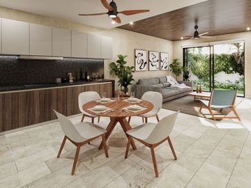 Condominio con jardín de 29m2, 2 terrazas, alberca con vista al mar, a 200 metro