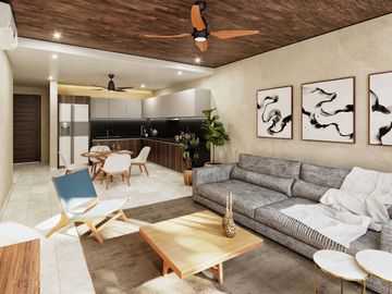 Condominio con jardín de 29m2, 2 terrazas, alberca con vista al mar, a 200 metro