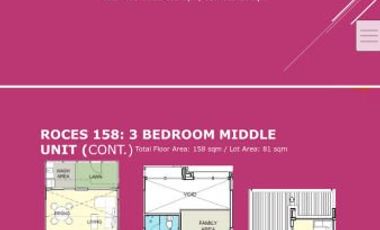 4BR Town House in QC near ABSCBN,Tomas morato, St.lukes, Banawe, Edsa kamuning, Q.ave Fisher mall, New Manila, San juan