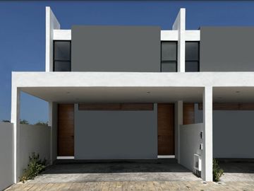 Casa con terraza techada, alberca, cochera para 2 autos, en venta, Xcanatun