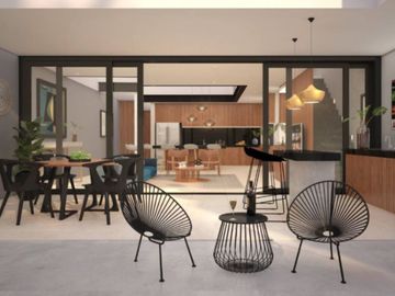Casa con terraza techada, alberca, cochera para 2 autos, en venta, Xcanatun