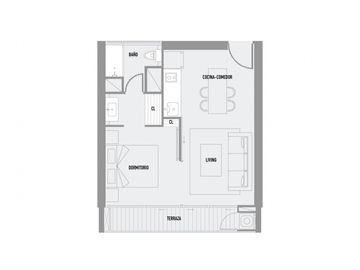 Ñuñoa 1 dormitorio 1 baño Eficiencia Energética