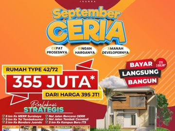 Rumah Nyaman di Sidoarjo 355 Juta, Diamond Village Juanda 1