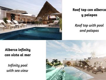 Condominio con jacuzzi, alberca infinity, terraza con vista al mar, el Tezal