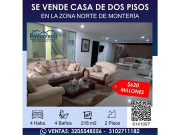 SE VENDE CASA DE DOS NIVELES EN LA CASTELLANA EN MONTERIA