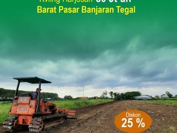 Cukup 80 Jt-an: Kavling SHM Pekarangan Barat Pasar Banjaran Tegal