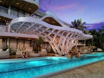 Condo con alberca frente al mar, pool bar, Tecnología Ecológica, en venta